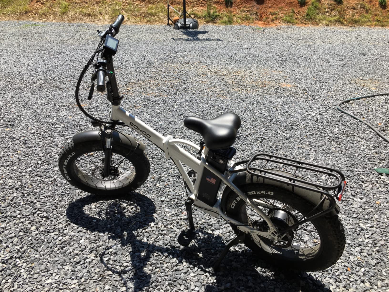 【Sports&Outdoors】Adult Step-Over & Step-Thru Folding Fat Tire E-Bike Mountain Electric Bicycle