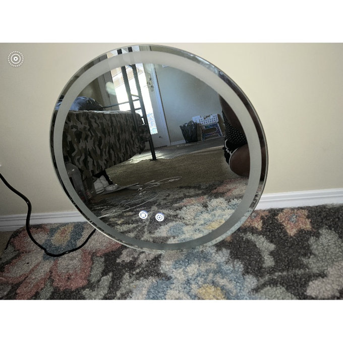 【Home Improvement】Modern & Contemporary Lighted Fog Free Round Bathroom / Vanity Mirror