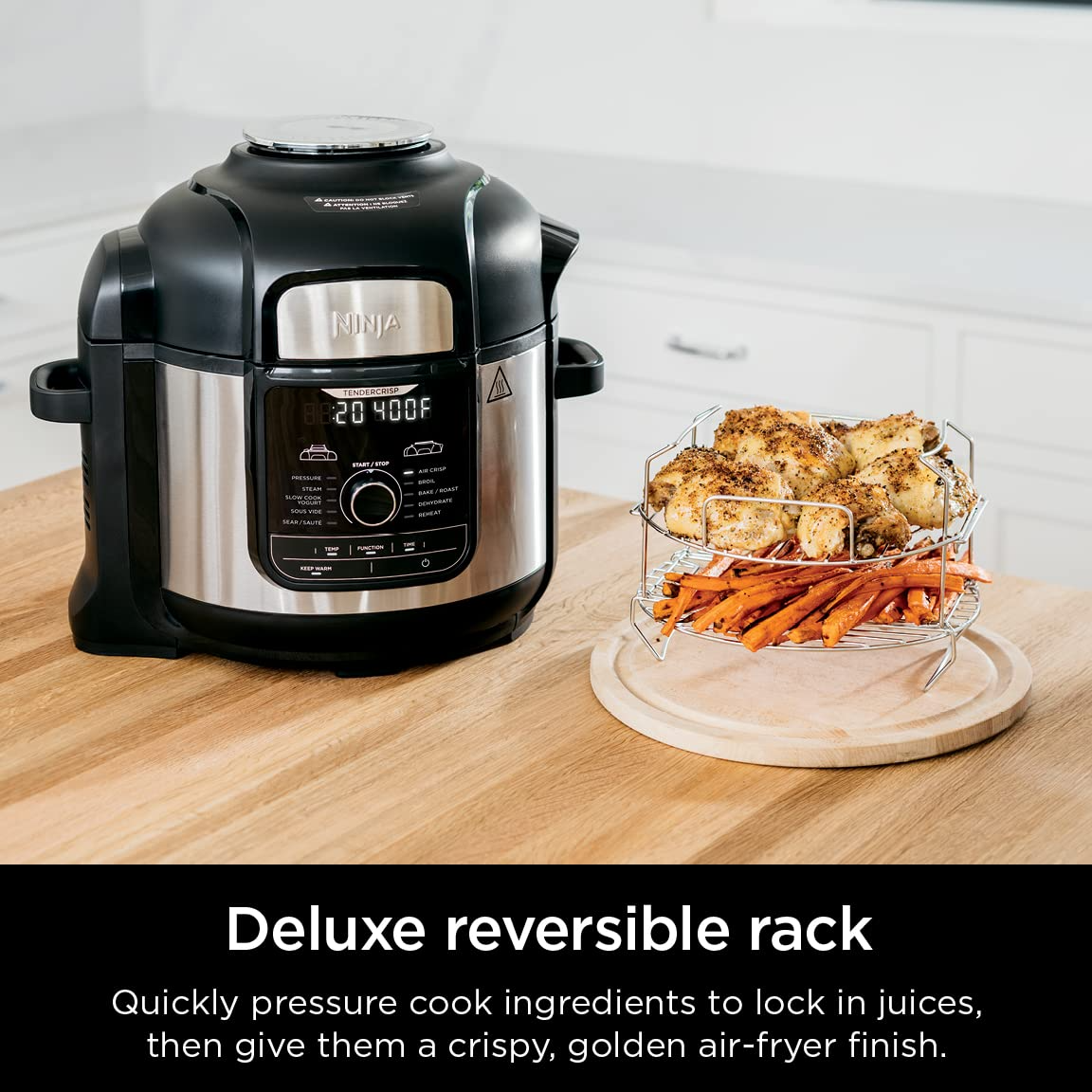 【Appliances】Ninja FD401 Foodi 12-in-1 Deluxe XL 8 qt. Pressure Cooker & Air Fryer that Steams, Slow Cooks, Sears