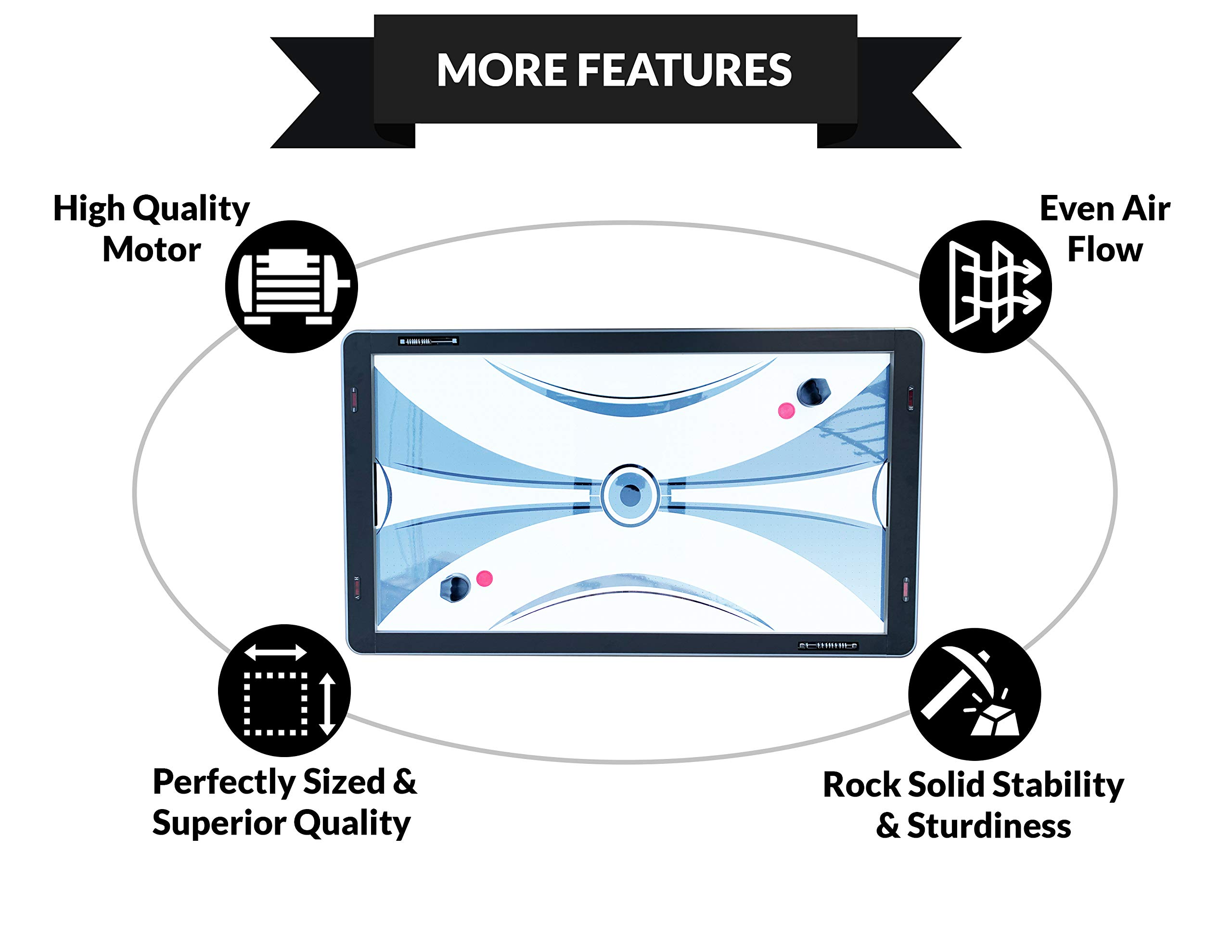 【Sports&Outdoors】Apollo 7-Foot Air Hockey Table