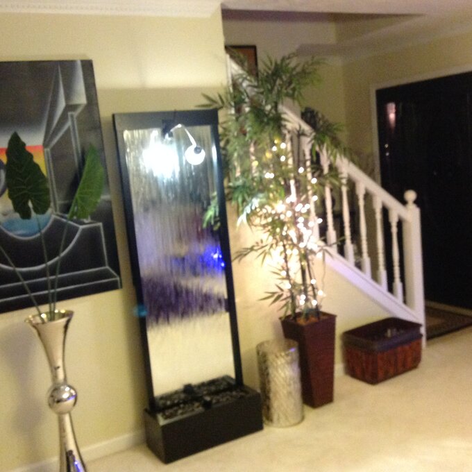 【Décor】Statesboro Metal Mirror Fountain with Light