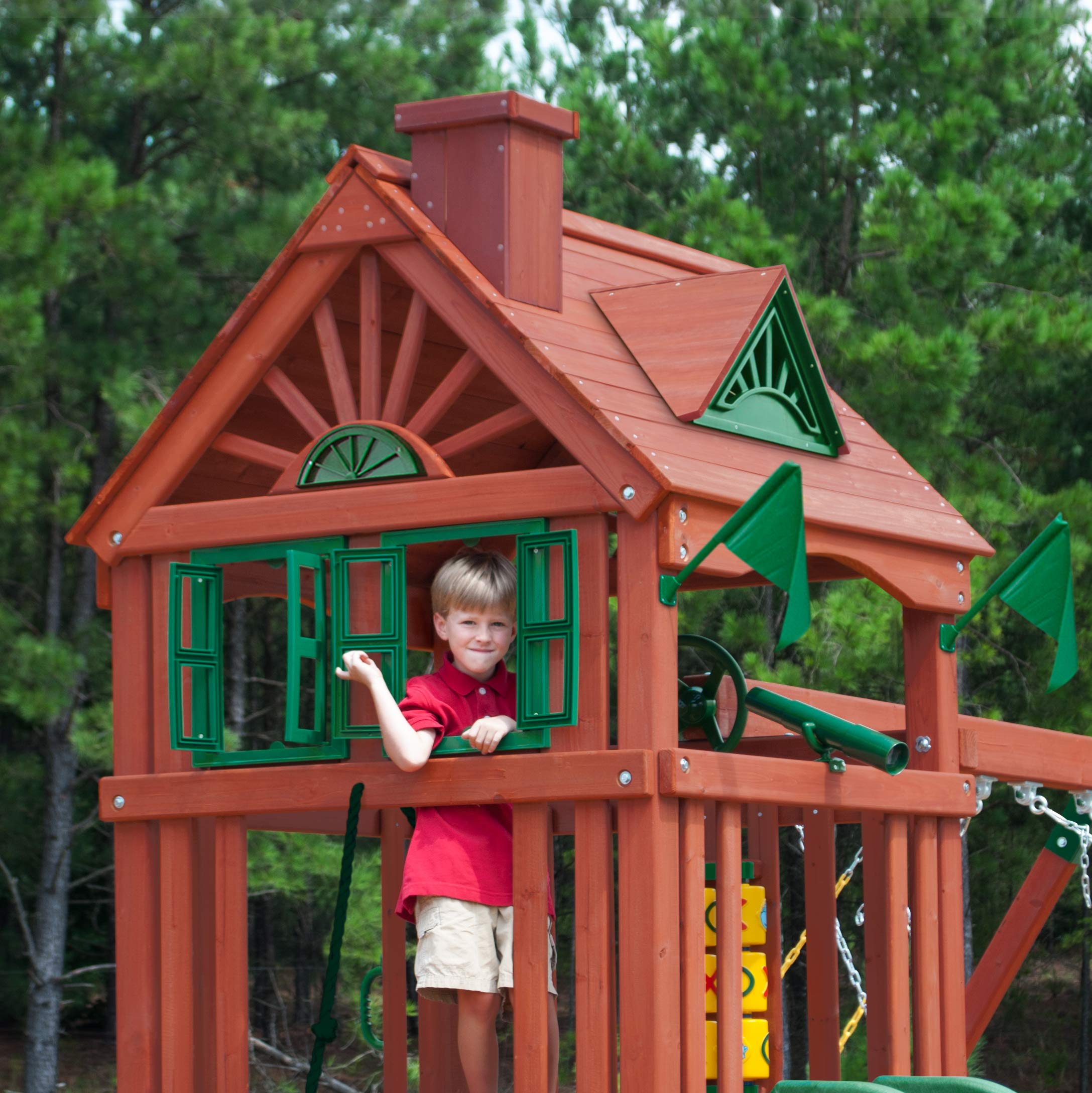 【Baby&Kids】Gorilla Playsets 01-0021 Nantucket II Wooden Swing Set