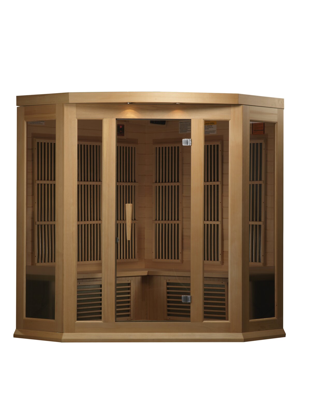 【Sports&Outdoors】Dynamic Infrared Maxxus 3 - Person Indoor FAR Infrared Sauna in Hemlock