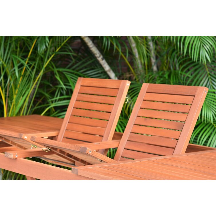 【Home&Garden】Rafael Rectangular 12 - Person Outdoor Dining Set