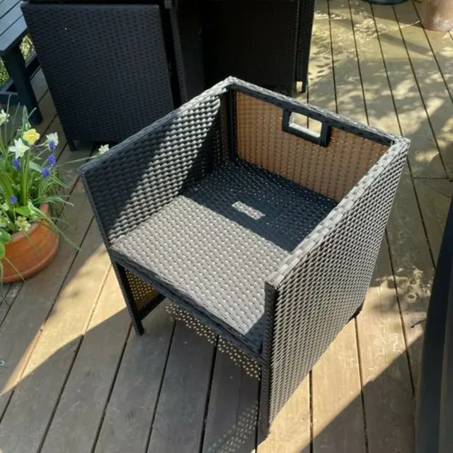 【Home&Garden】Cube Rattan Garden Furniture Set Chairs Sofa Stool Table Patio 6 Seater Set