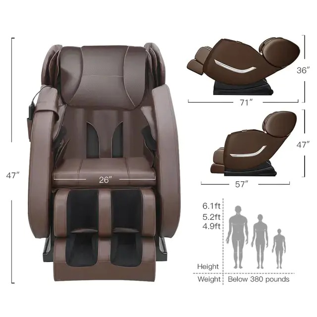 【Appliances】Electric Faux Leather Reclining Heated Full Body Massage Chair