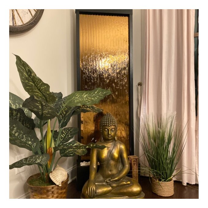 【Décor】Statesboro Metal Mirror Fountain with Light