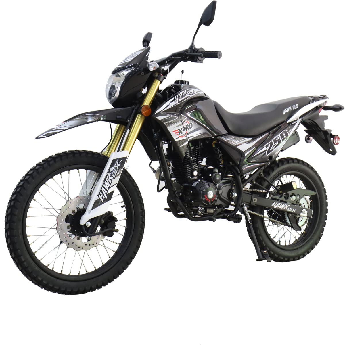 【Sports&Outdoors】X-PRO Hawk DLX 250 EFI Fuel Injection Hawk Deluxe Dirt Bike Street Bike Motorcycle