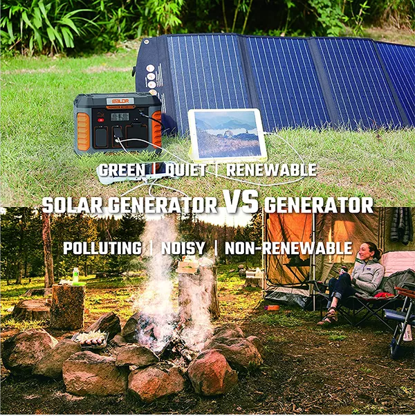 【Appliances】Baldr Solar Generator 330W, Portable Power Station Backup Battery 288Wh
