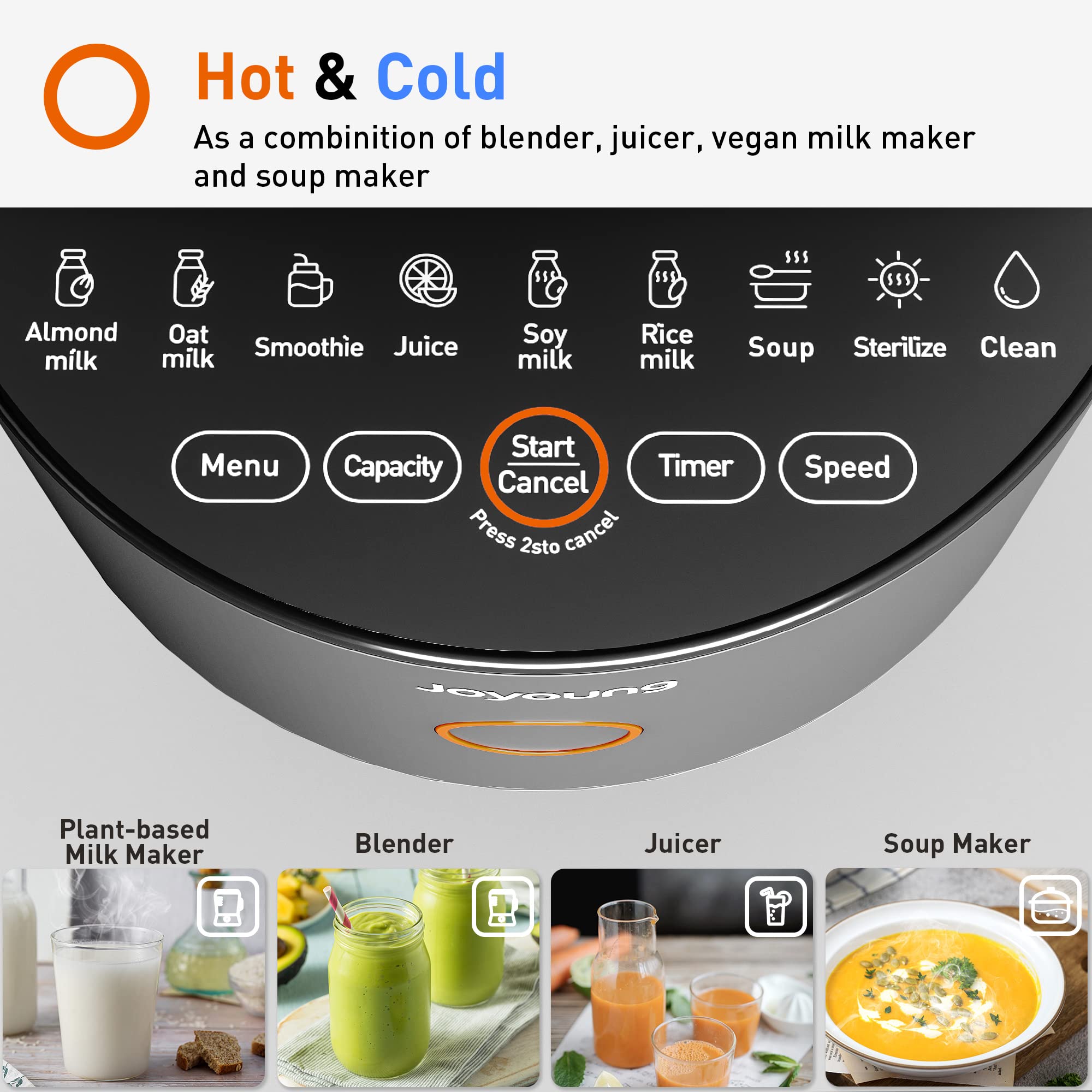 【Appliances】Blender Fully Automatic & Large Capacity for Almond Milk, Coconut Milk, Smoothies
