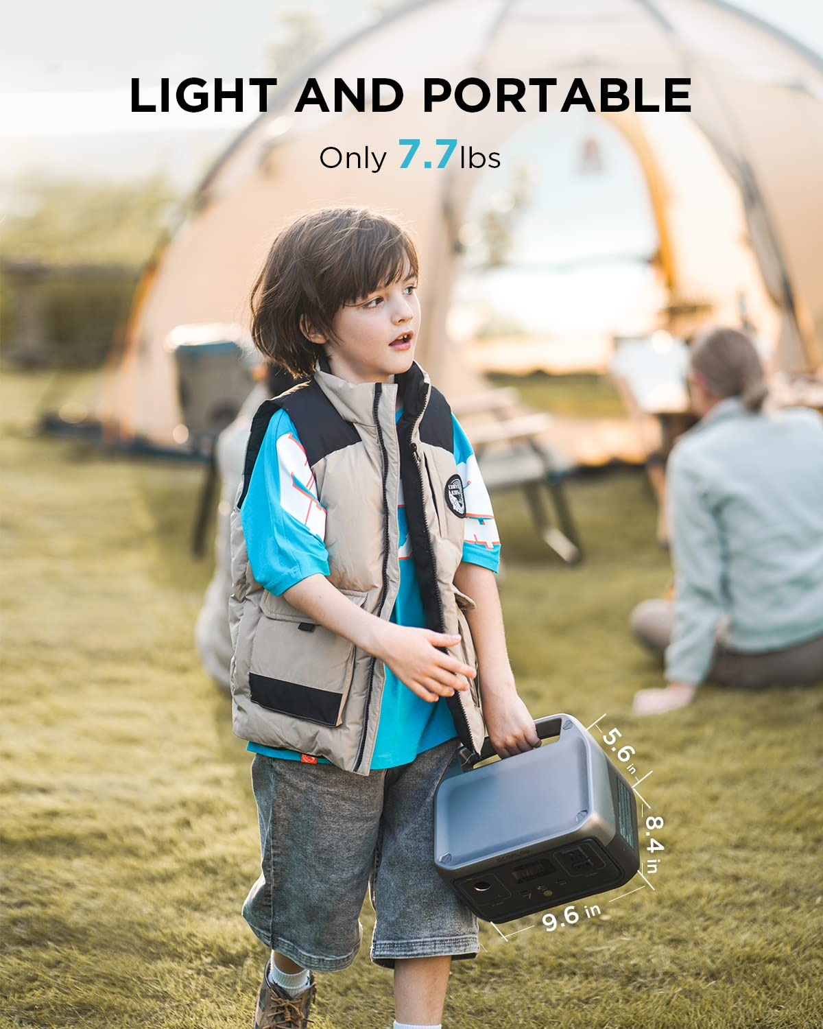 Portable outdoor power station with XT60i cable, solar generator with lithium iron phosphate, 3 x 800 W AC outlets, 70 hours fast charging, suitable for camping, emergencies, home backup power《NO8》