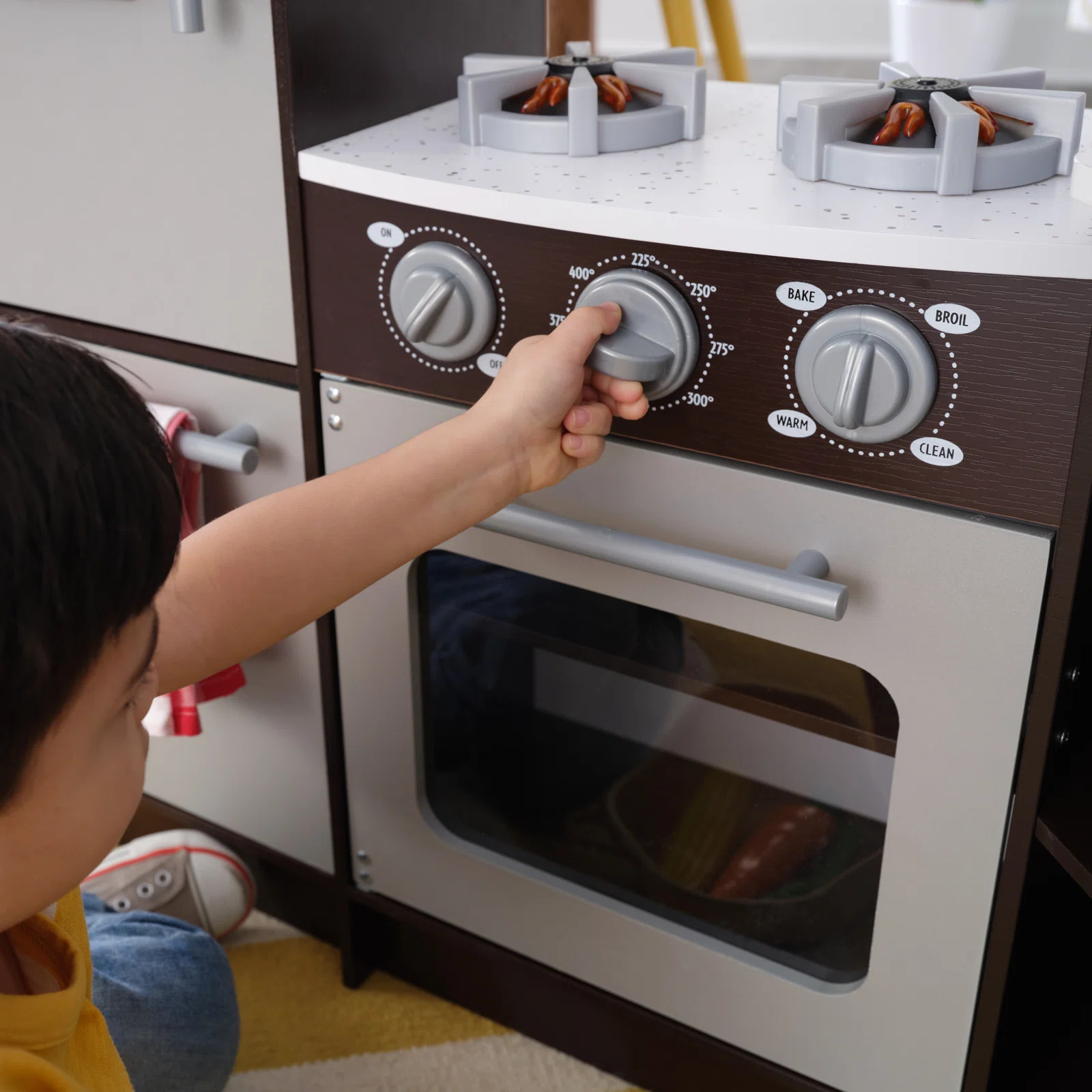 【Baby&Kids】Ultimate Corner Play Kitchen with Lights & Sounds, Espresso