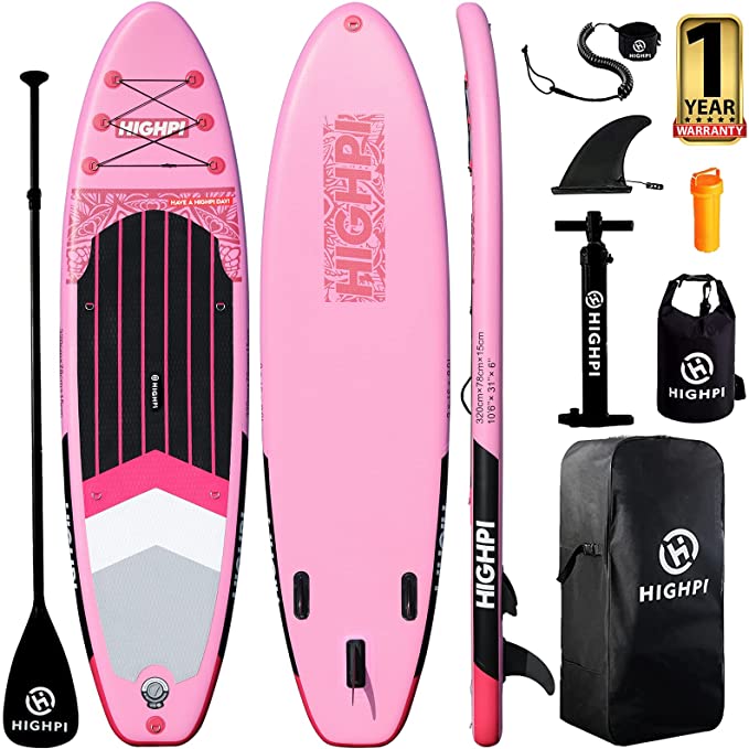 【Sports&Outdoors】Highpi Inflatable Stand Up Paddle Boards, 10’6”11′ Ultra-Light SUP for All Skill Levels