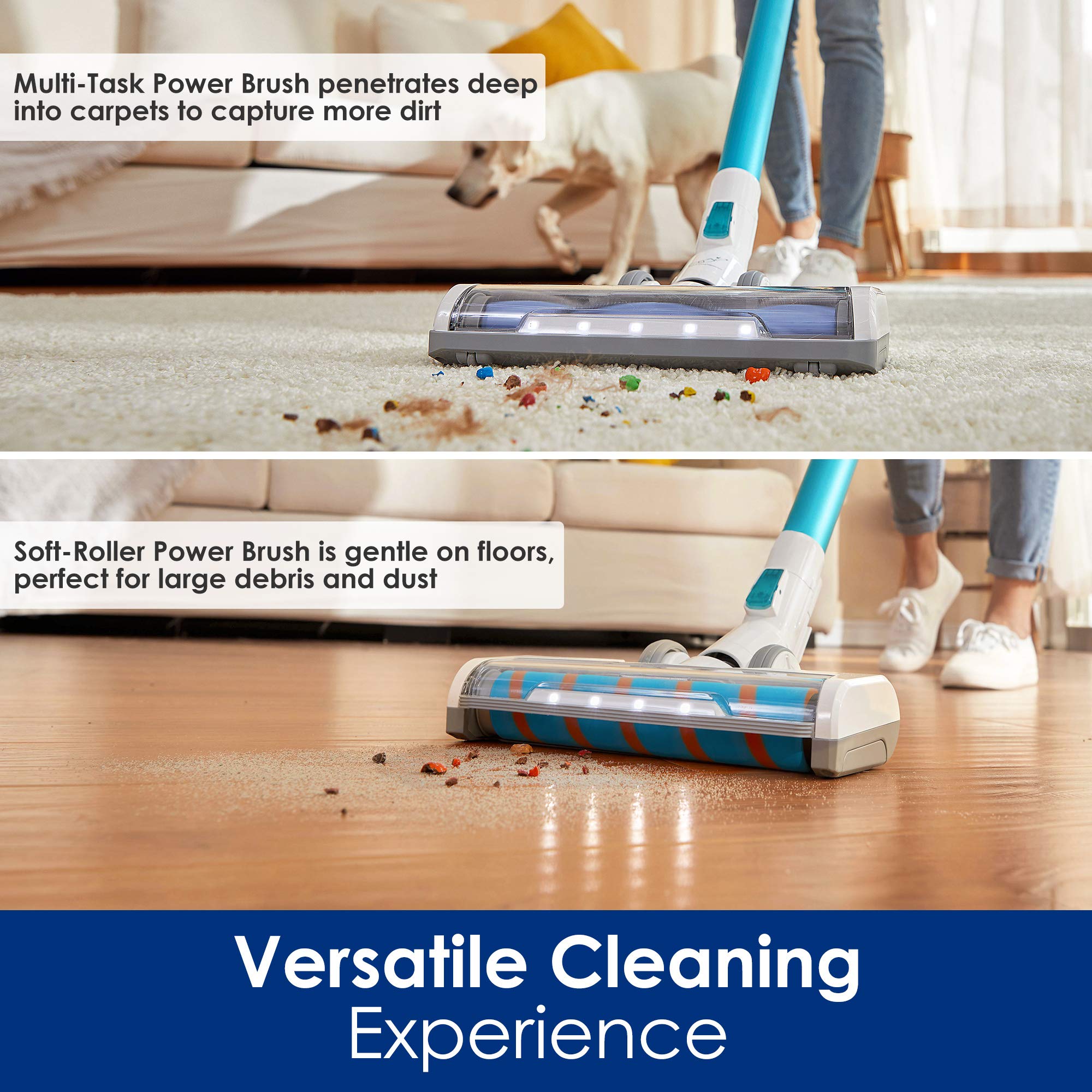 【Appliances】Cordless Stick Vacuum Cleaner, Lightweight, Quiet, Powerful Suction,Three Power Modes
