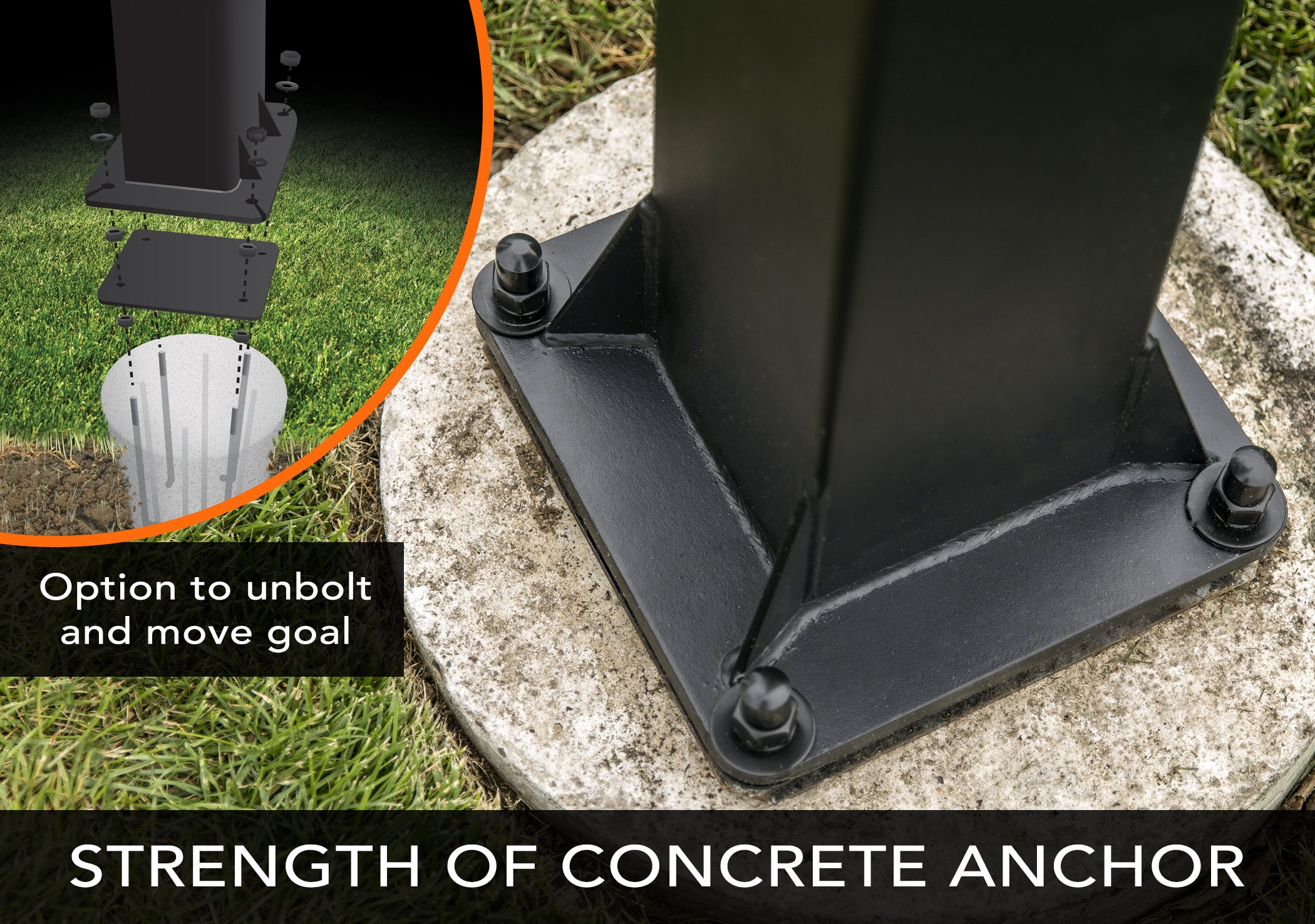 【Sports&Outdoors】Goalrilla FT Series Basketball Hoops with Tempered Glass Basketball Backboard, Black Anodized Frame