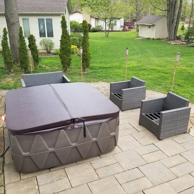 【Sports&Outdoors】Aquarest Spas, 5 - Person 29 - Jet Square Plug And Play Hot Tub with Ozonator