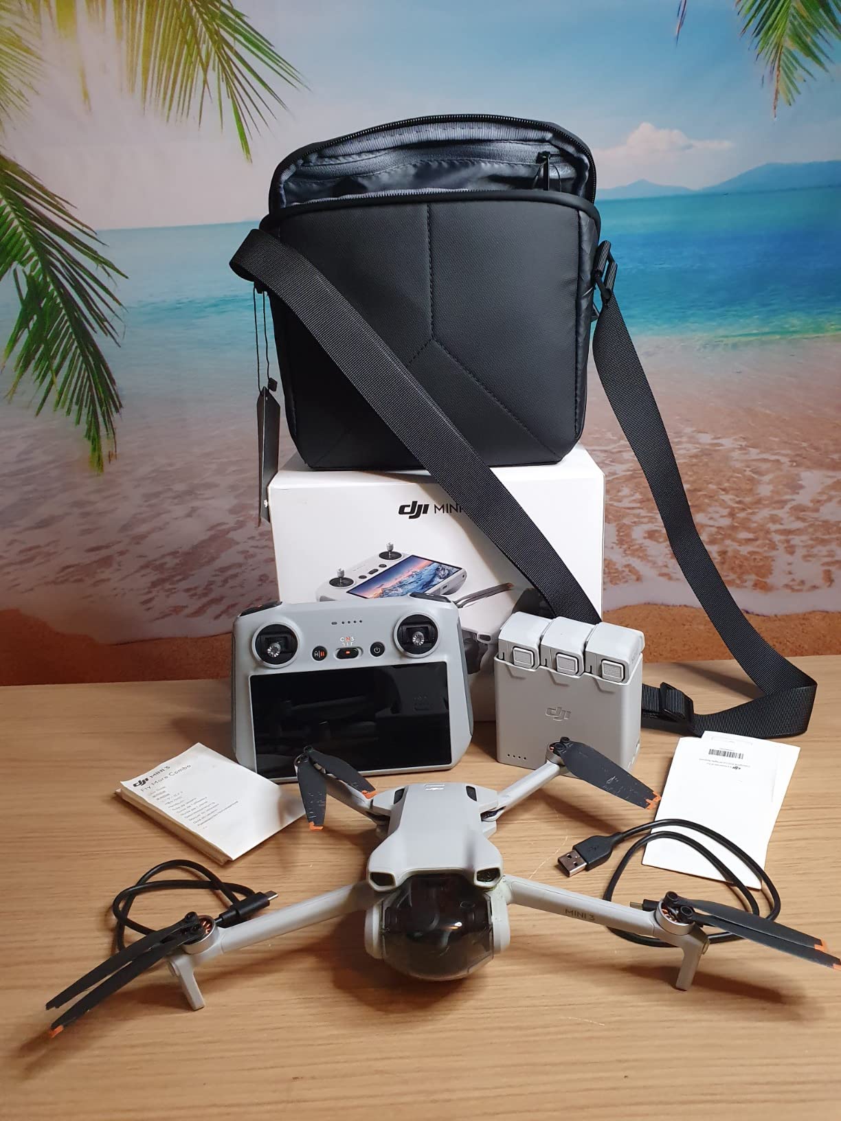 DJI Mini 3 Fly More Combo (DJI RC), Lightweight 3x Mechanical Gimbal Mini Camera Drone with 4K HDR Video, 3 Batteries for 114-min Flight Time, Vertical Shooting, 32800ft (10km) Video Transmission