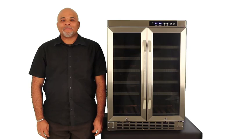 EdgeStar 36 Bottle Built-In Dual Zone French Door Wine Cooler