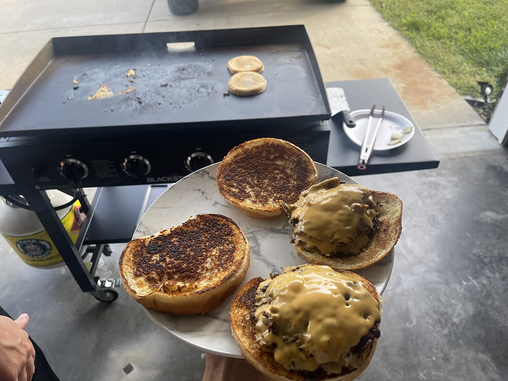 【Appliances】Blackstone 36 Inch Gas Griddle Cooking Station 4 Burner Flat Top Gas Grill Propane Fuelled