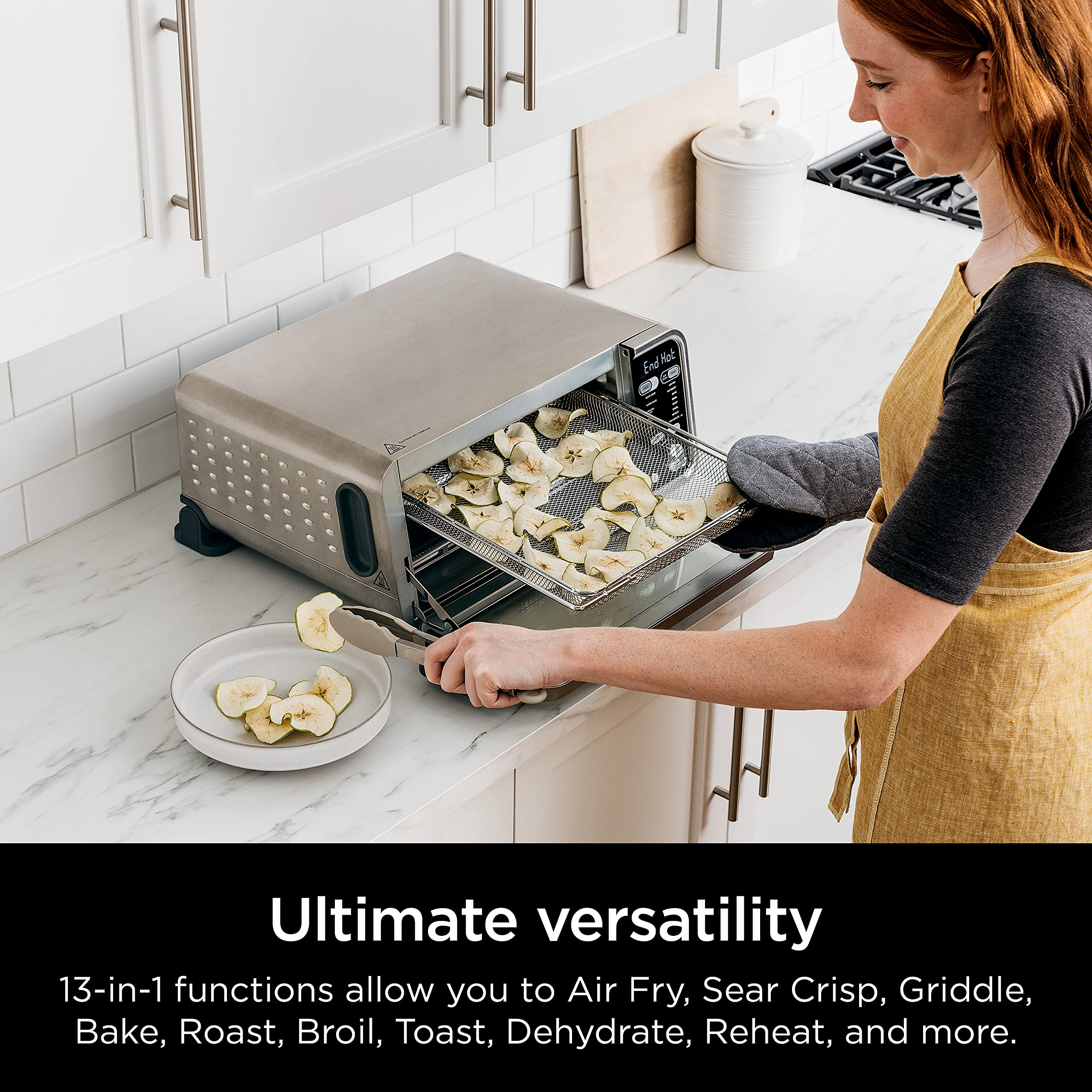 【Appliances】Ninja SP301 Dual Heat Air Fry Countertop 13-in-1 Oven with Extended Height, XL Capacity