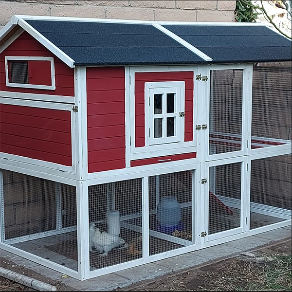 【Home&Garden】【BS】Shanae Walk In Chicken Coop with Chicken Run For Up To 8 Chickens
