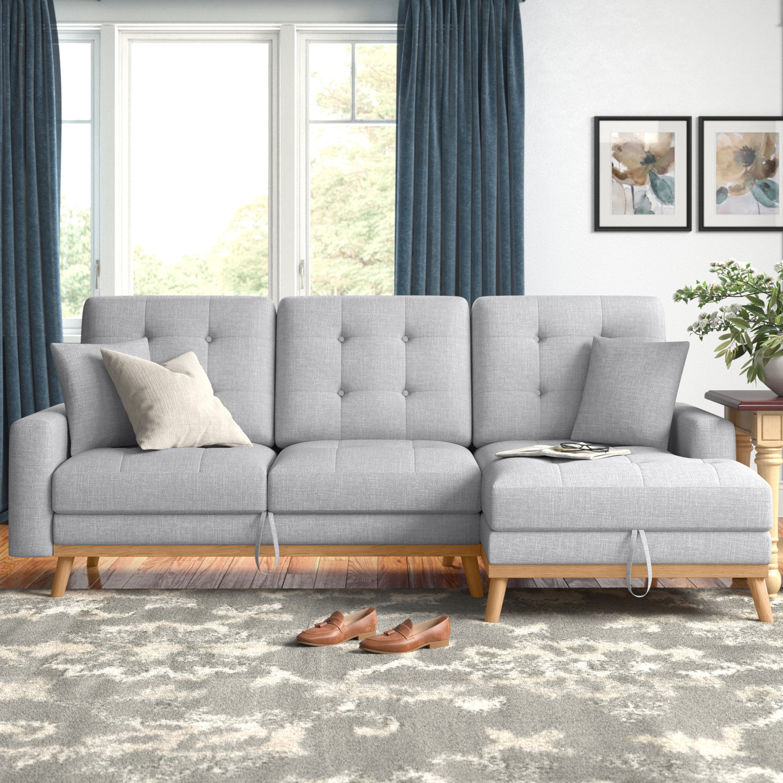 Jaheim 91'' Upholstered Sleeper Sofa