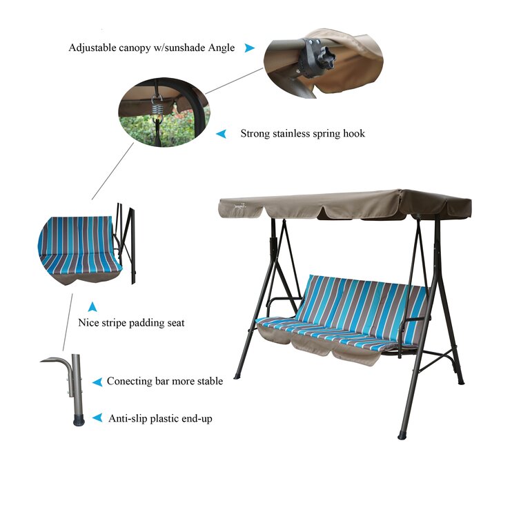 Otterburn Porch Swing with Canopy