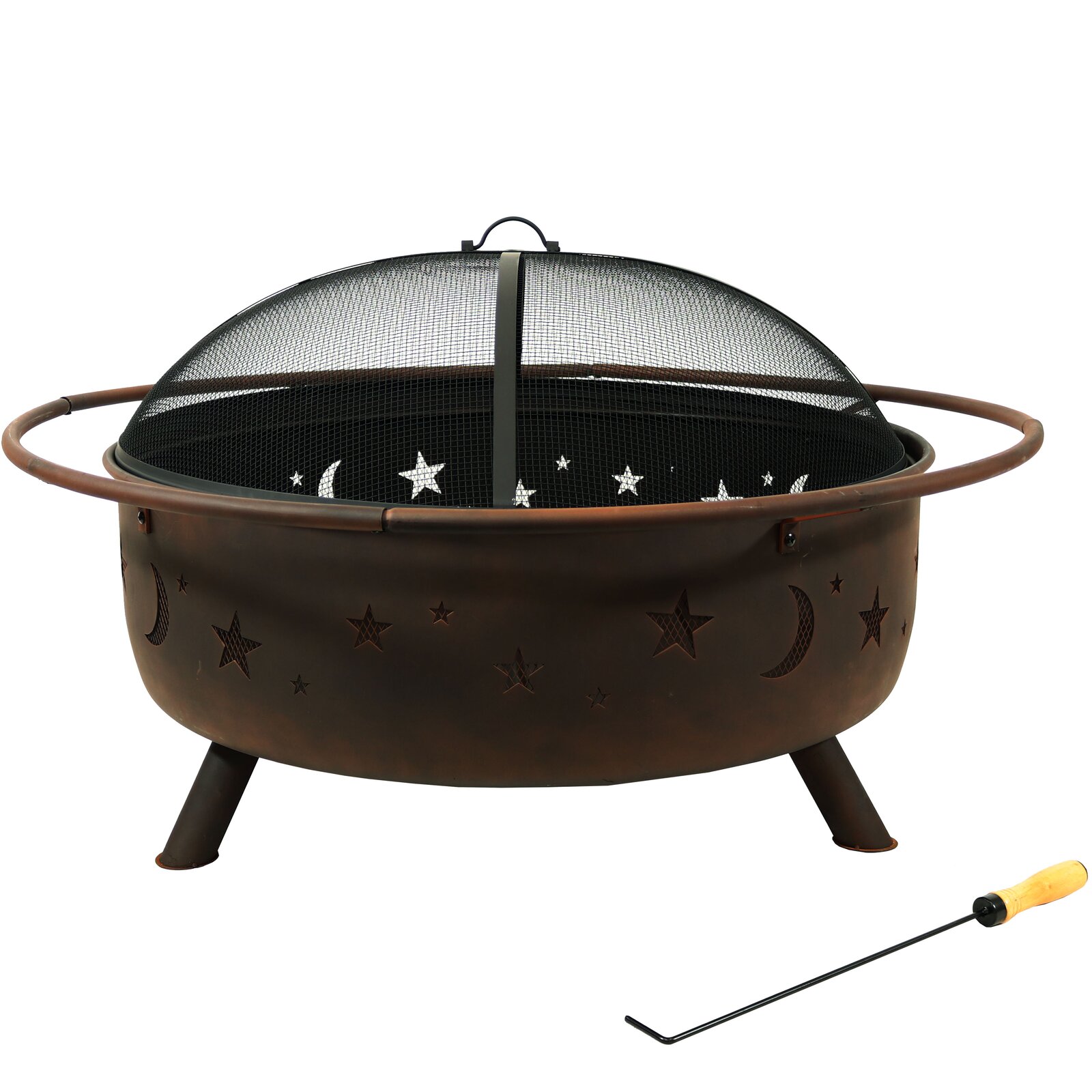 【Sports&Outdoors】Gustafson 23'' H x 42'' W Steel Wood Burning Outdoor Fire Pit