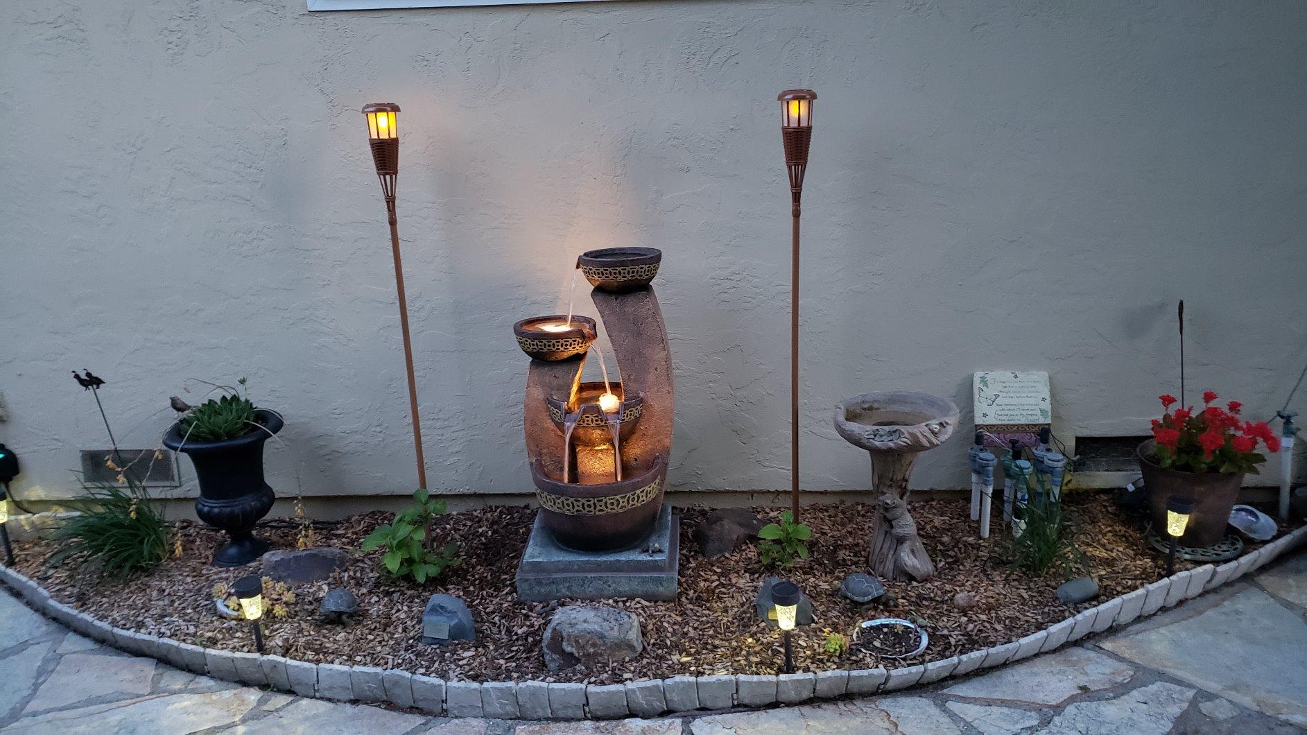 【Décor】Four Bowl Outdoor Floor Water Fountain 41
