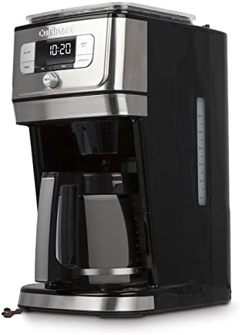 CUISINART DGB-800C Cuisinart Fully Automatic 12-Cup Burr Grind & BrewTM Coffeemaker, Black/Silver, 1 Count, , Silver