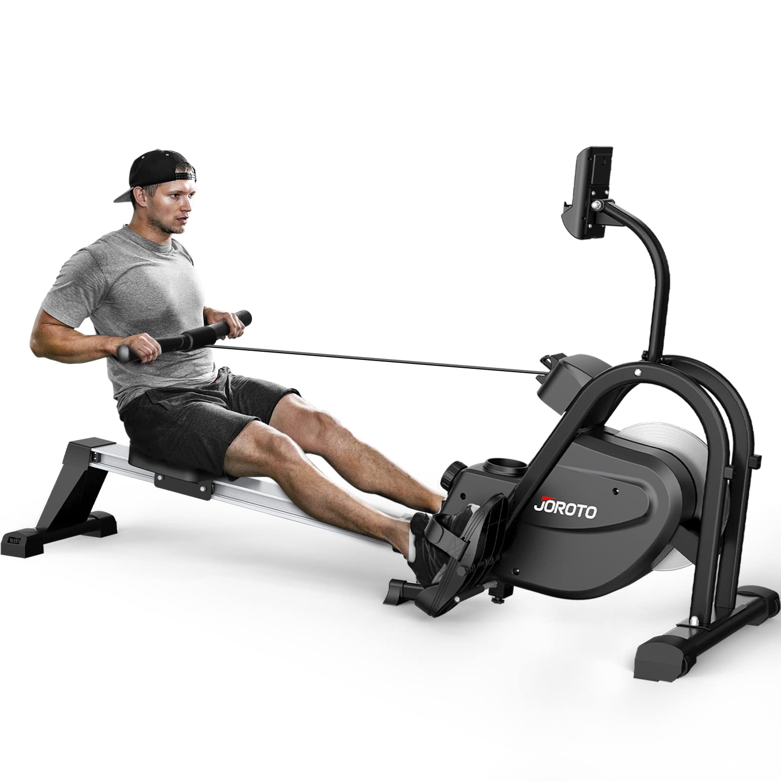 【Sports&Outdoors】Magnetic Rower Rowing Machine with LCD Display 300LB Weight Capacity Row Machine Exercise Rower
