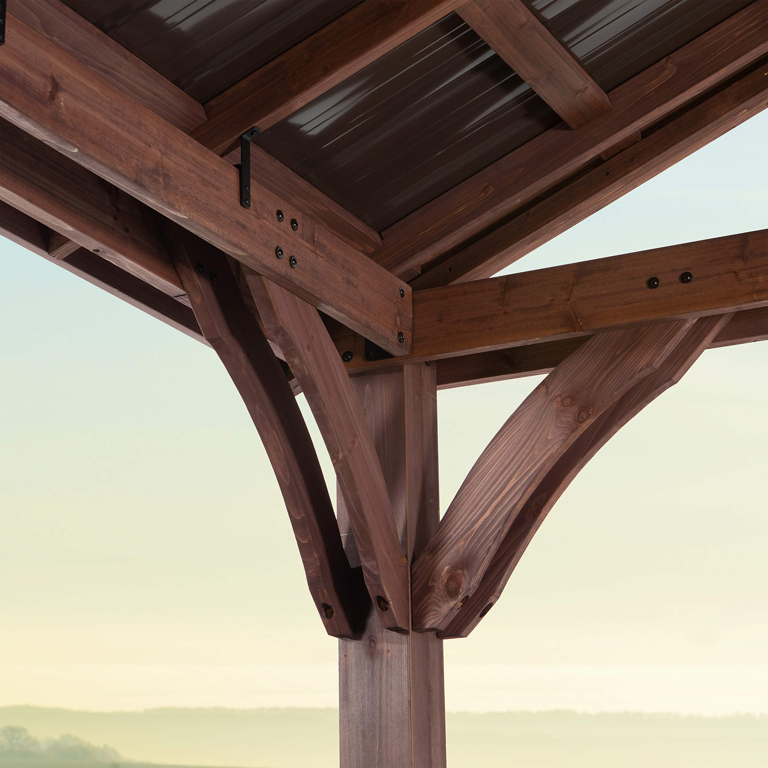 【Gazebo】Arlington 12x12 Gazebo, Walnut