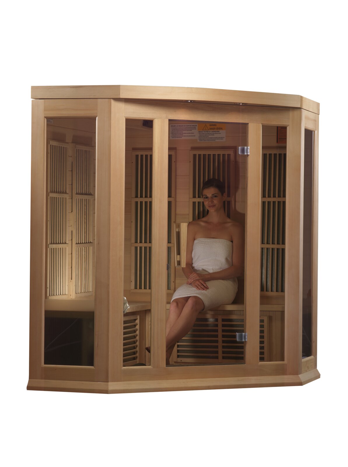 【Sports&Outdoors】Dynamic Infrared Maxxus 3 - Person Indoor FAR Infrared Sauna in Hemlock
