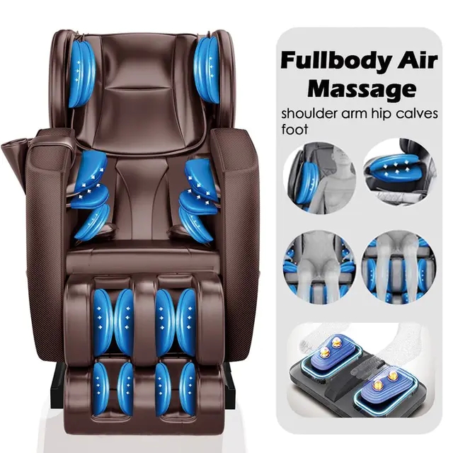 【Appliances】Electric Faux Leather Reclining Heated Full Body Massage Chair