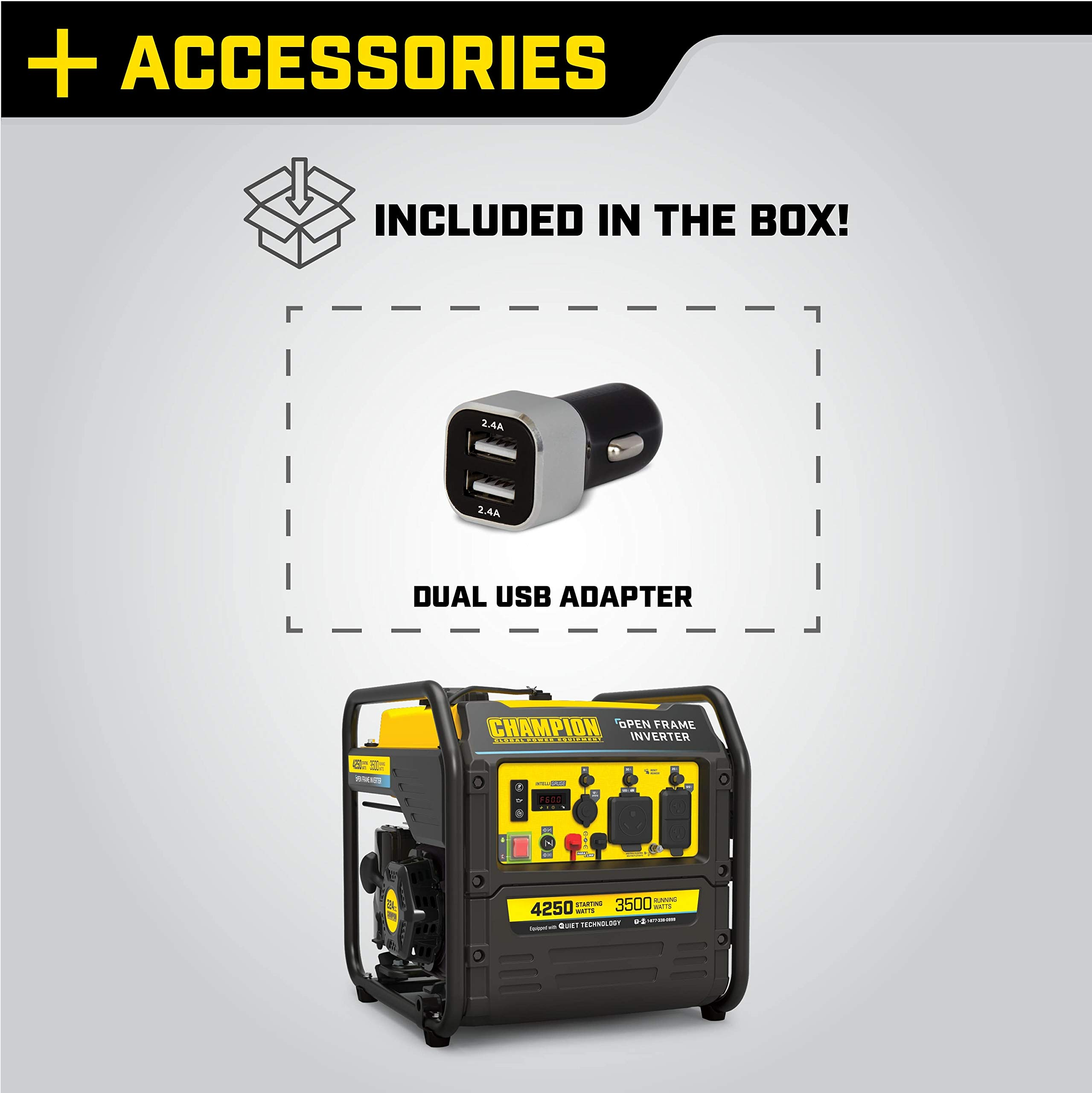 【Appliances】Champion Power Equipment 200954 4250-Watt RV Ready Open Frame Inverter Generator