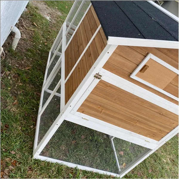 【Home&Garden】【BS】Shanae Walk In Chicken Coop with Chicken Run For Up To 8 Chickens
