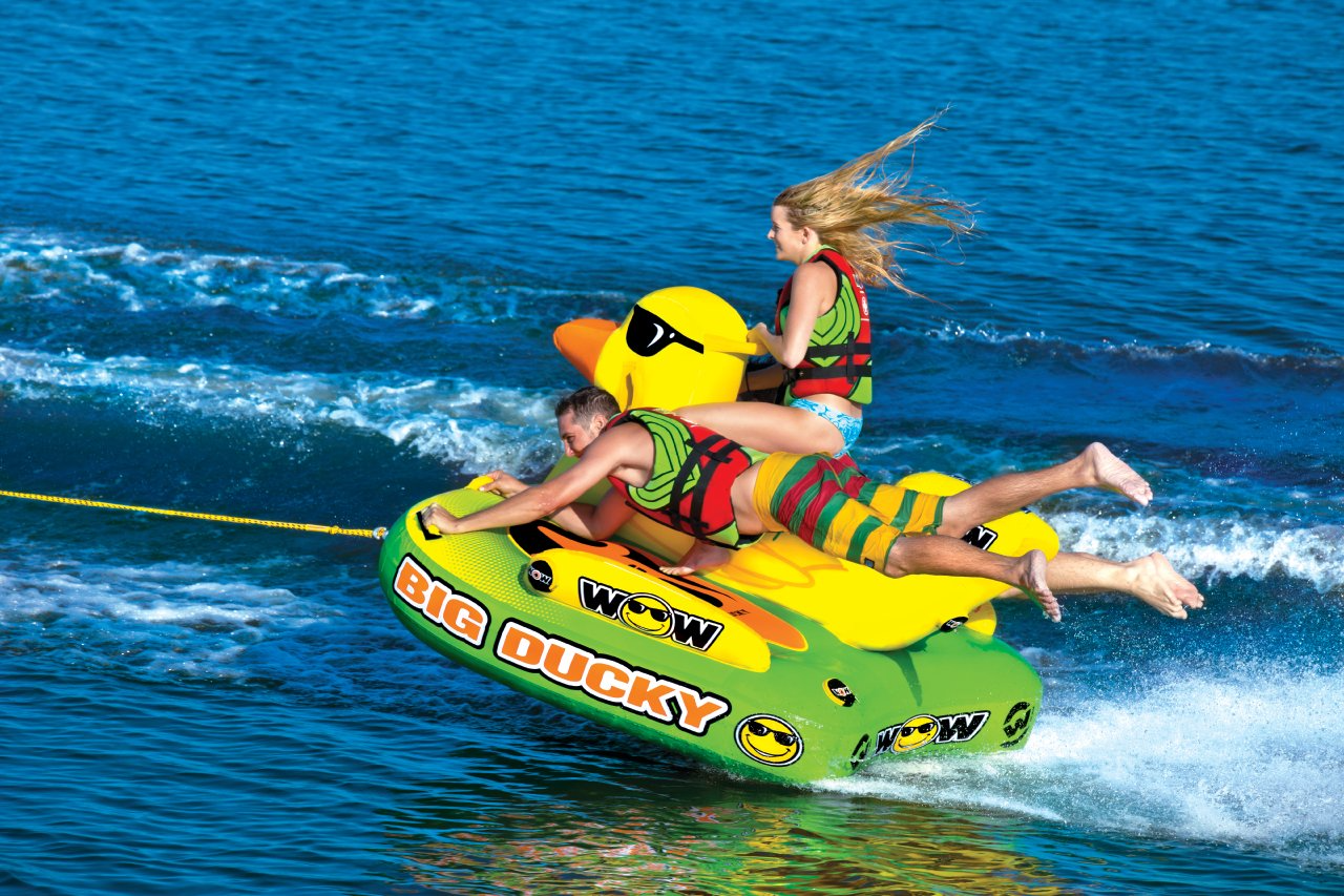 【Sports&Outdoors】World of Watersports Big Ducky Inflatable Towable Deck Tube for Boating