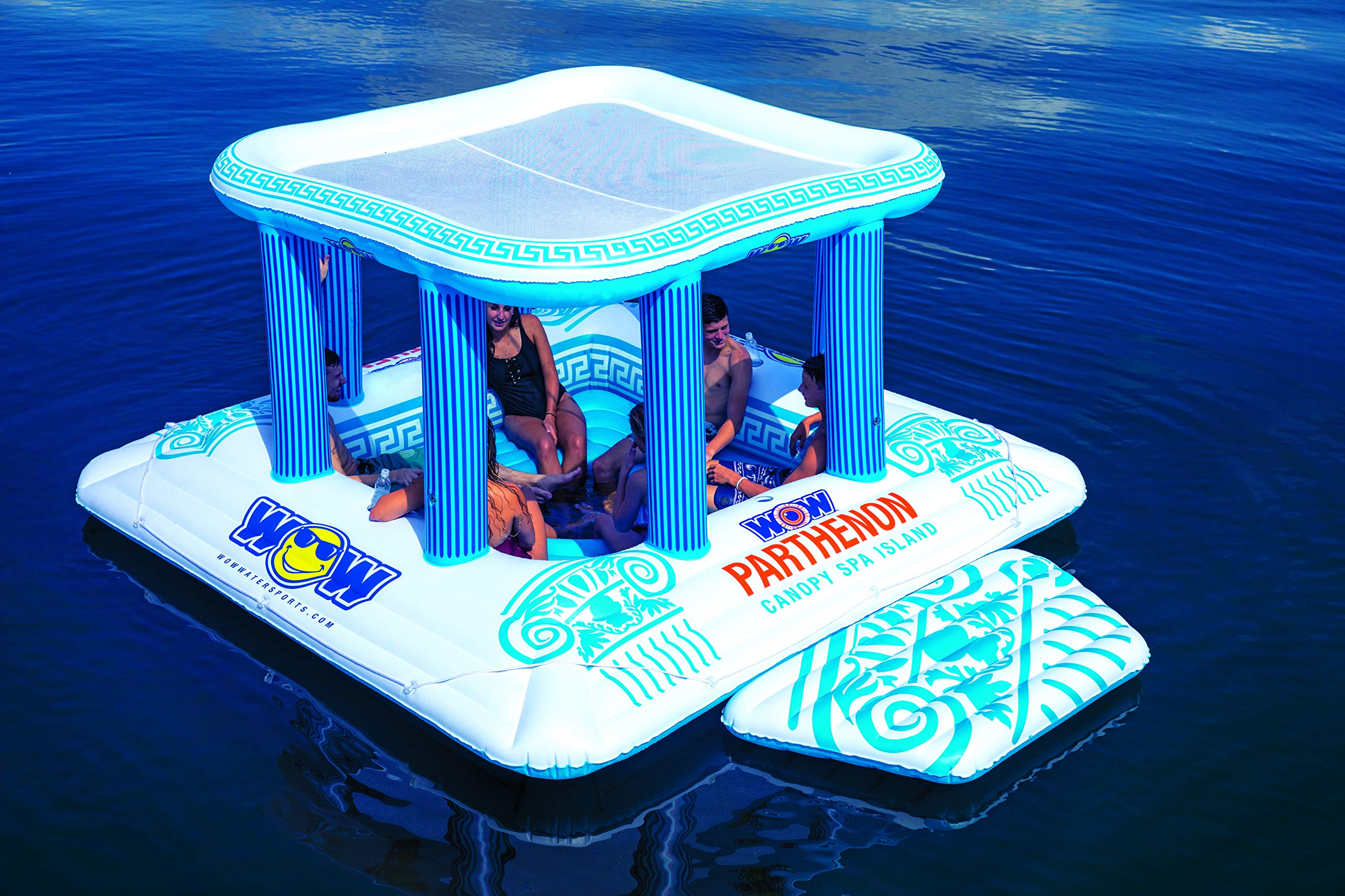 【Sports&Outdoors】World of Watersports Parthenon Canopy Spa Island, 8 Person Inflatable Island