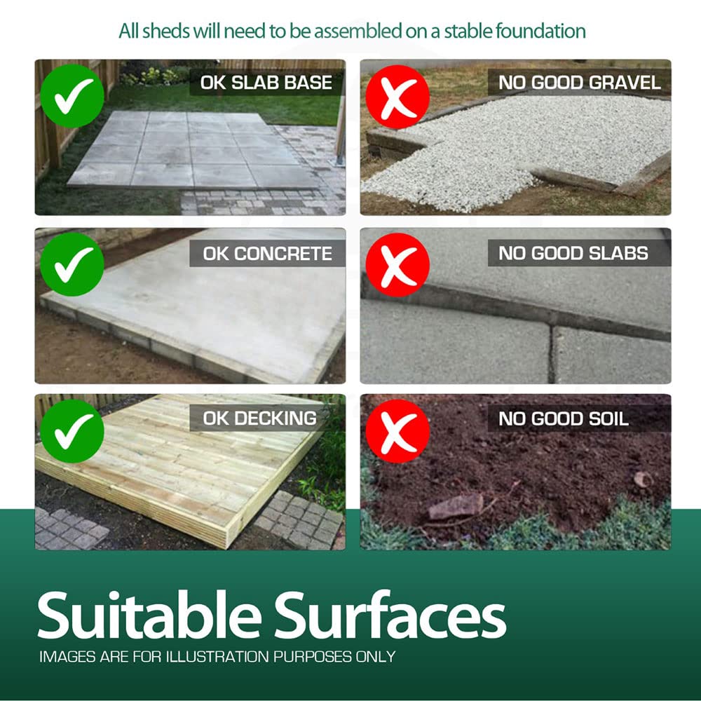 【Home&Garden】12x6 Apex Summer Shed Double Doors Garden Building