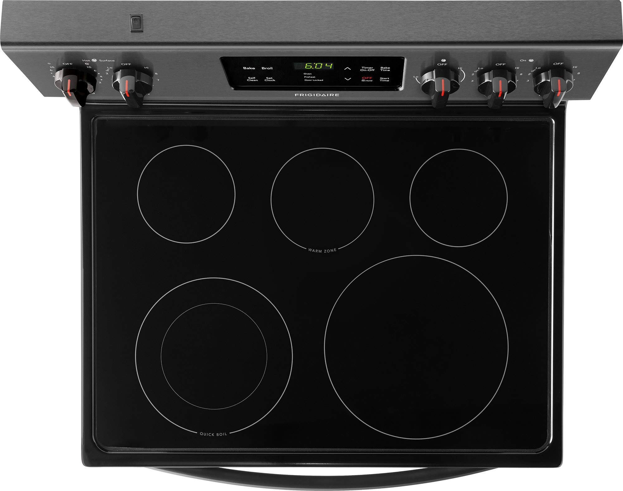 【Appliances】30 Freestanding Electric Range with 5.3 cu. ft. Capacity 2 Oven Racks Storage Drawer 5 Heating Elements