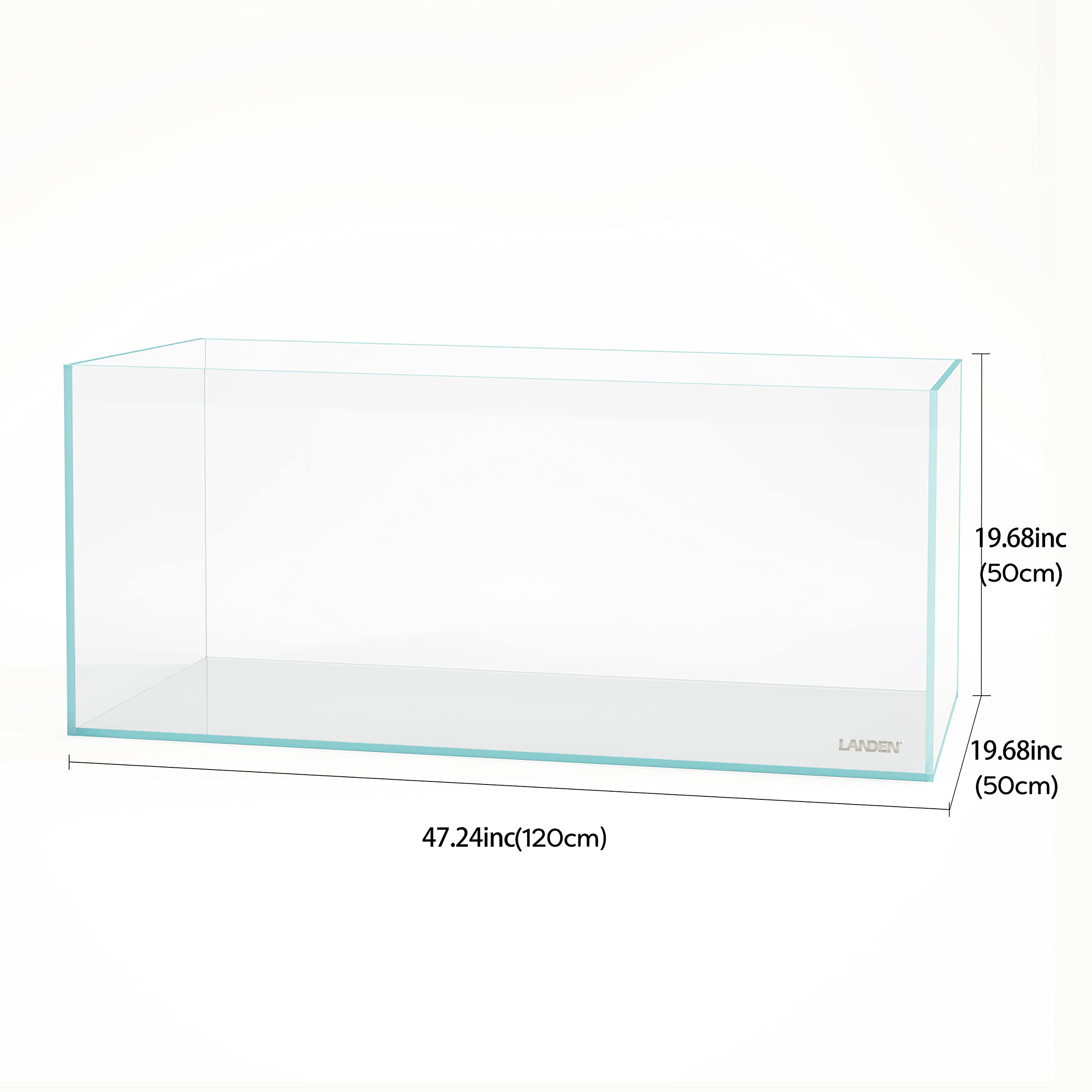 【Pet】120P 72.2 Gallon Rimless Low Iron Aquarium Tank, 47.2