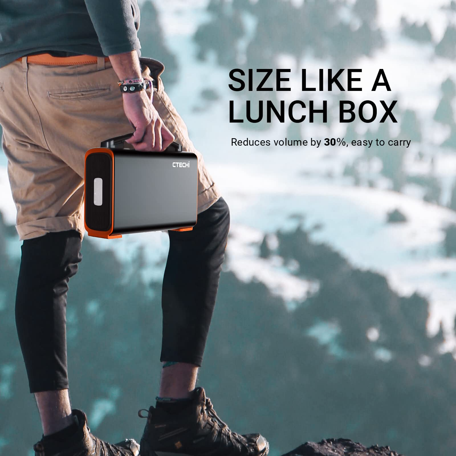 【Appliances】Portable Power Station 240Wh, 200W LiFePO4 Battery, Pure Sine Wave AC/DC/USB/PD Outlet