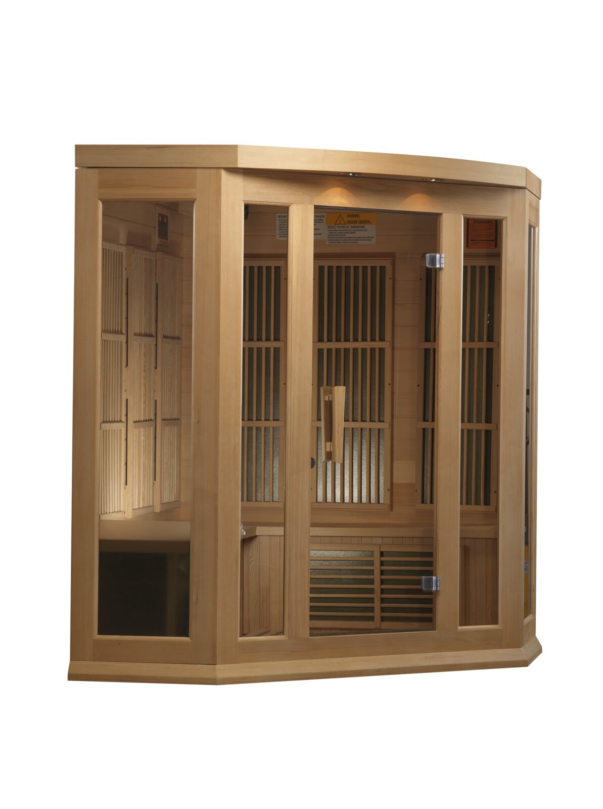 【Sports&Outdoors】Dynamic Infrared Maxxus 3 - Person Indoor FAR Infrared Sauna in Hemlock