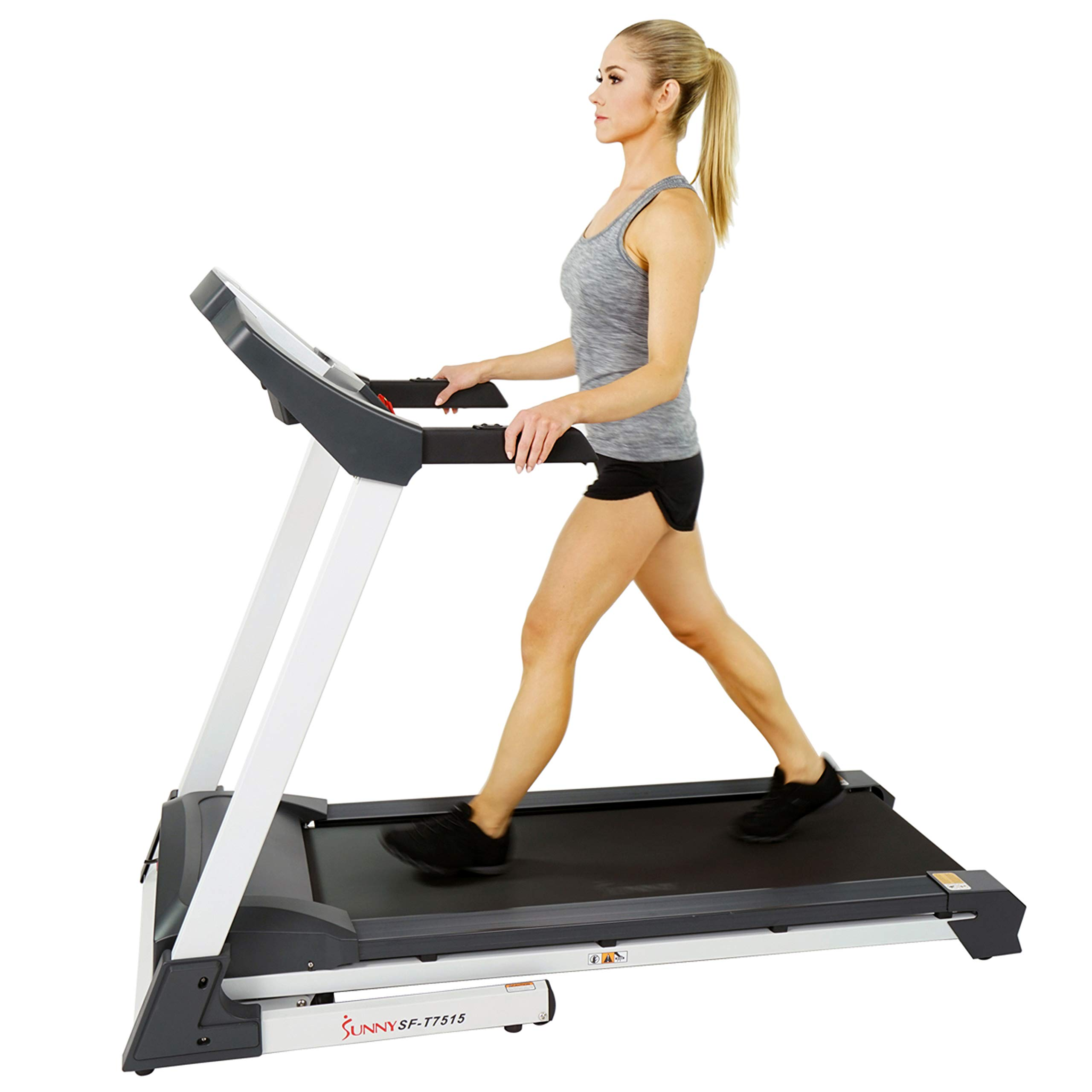 【Sports&Outdoors】Smart Treadmill with Auto Incline, Speakers, Bluetooth, LCD & Pulse Monitor, Phone Function