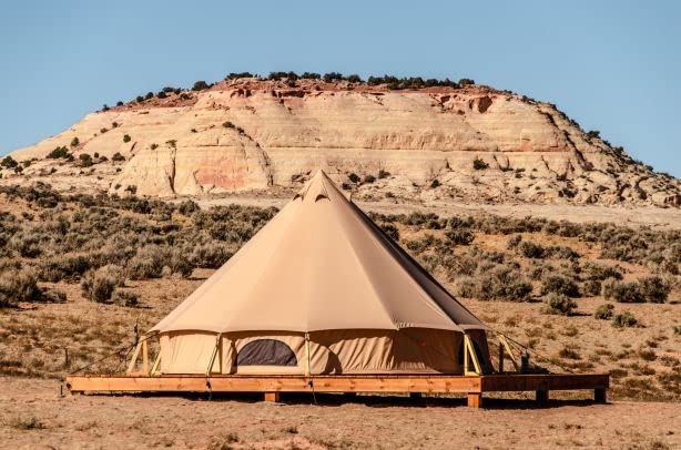 2024 new styleRegatta Canvas Bell Tent - w/Stove Jack, Waterproof, 4 Season Luxury Outdoor Camping Tent