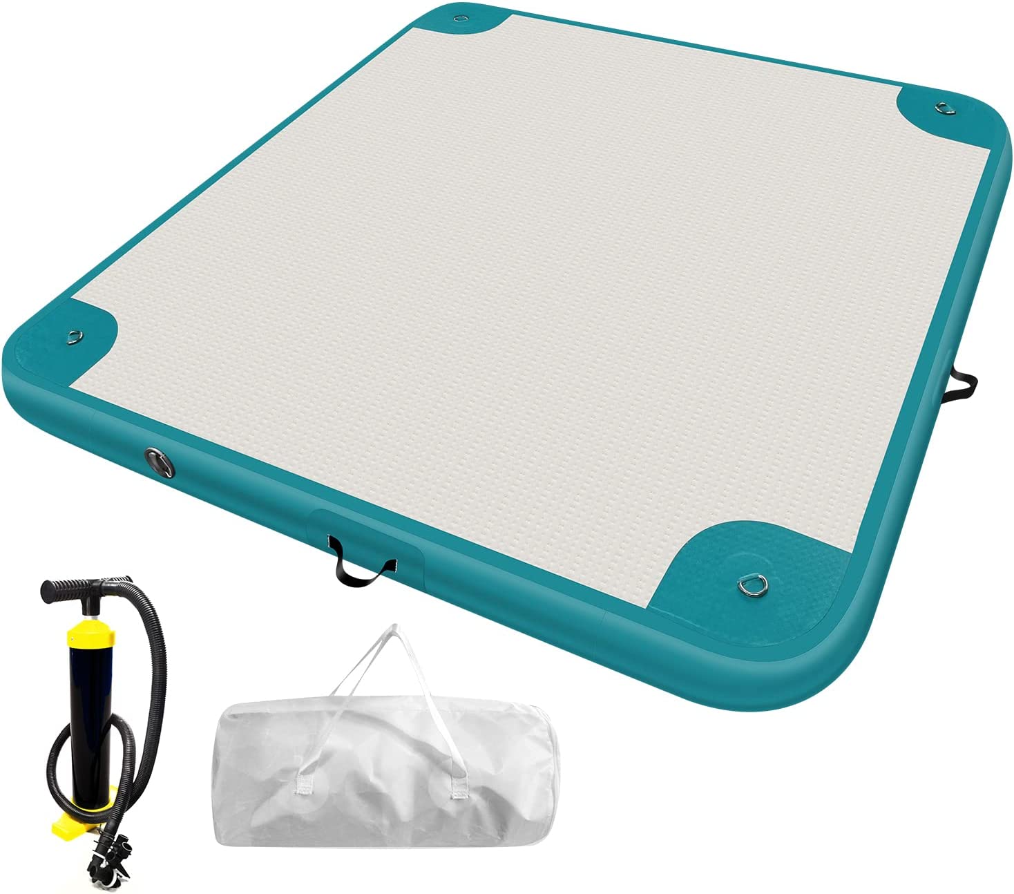 【Sports&Outdoors】Inflatable Dock Platform for Lake, Inflatable Dock Platform Floating Island Raft