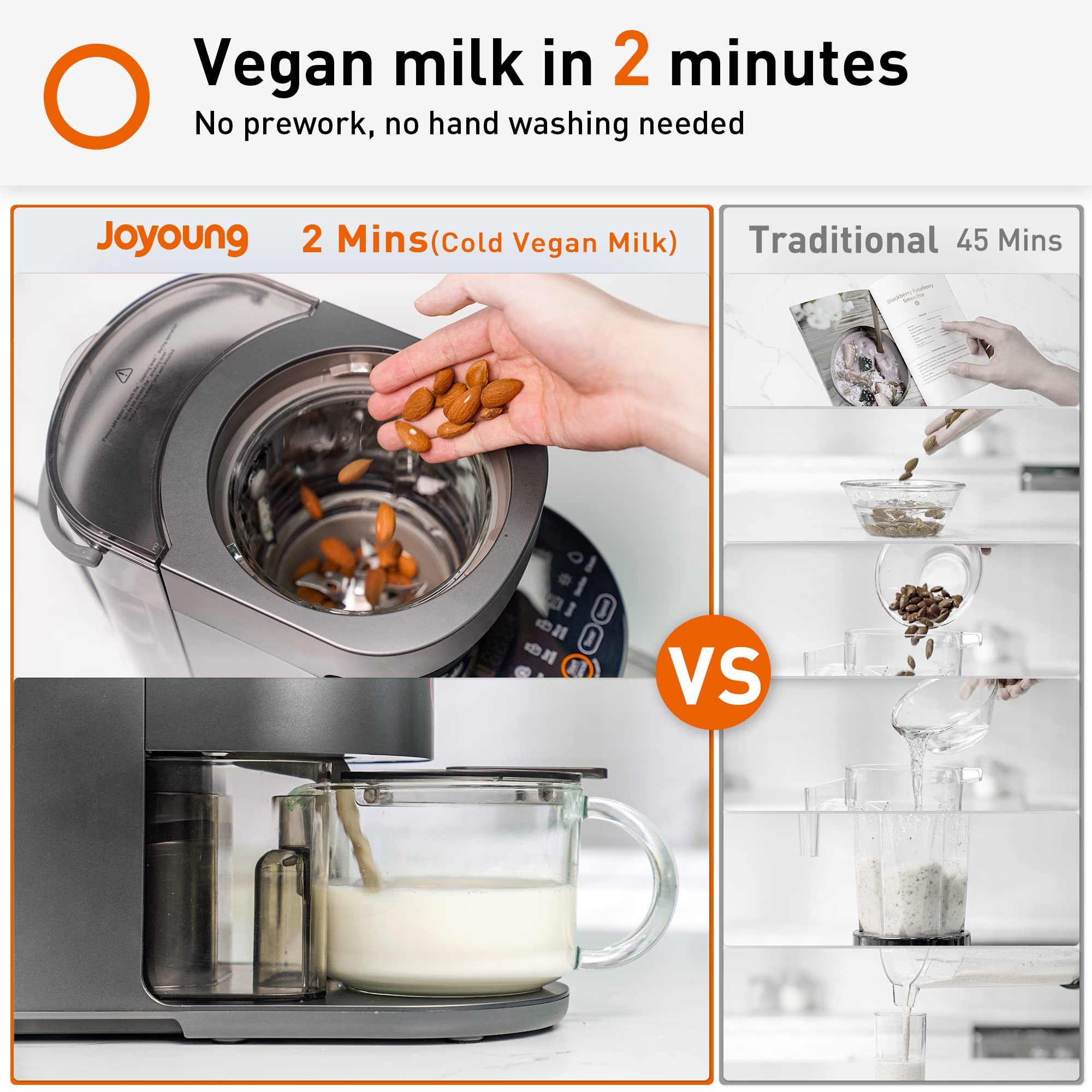 【Appliances】Blender Fully Automatic & Large Capacity for Almond Milk, Coconut Milk, Smoothies