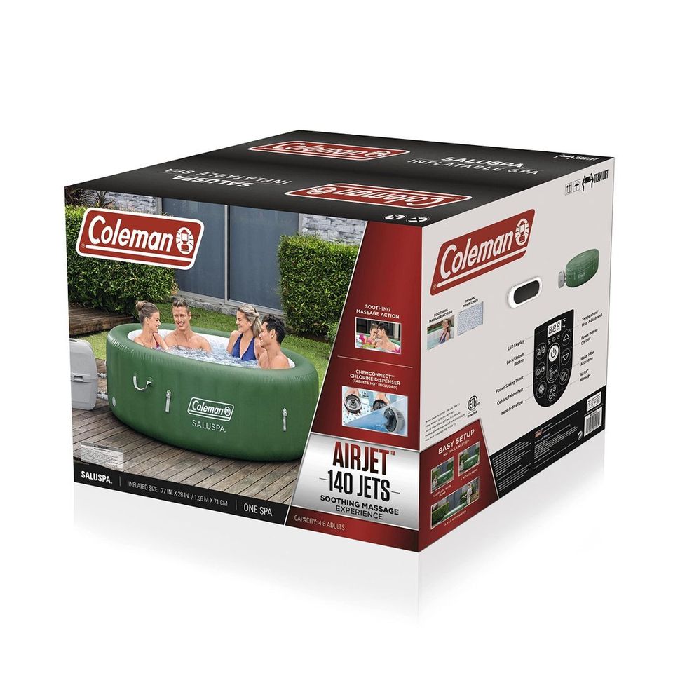 【Sports&Outdoors】Coleman SaluSpa Inflatable Hot Tub Portable Hot Tub W Heated Water System