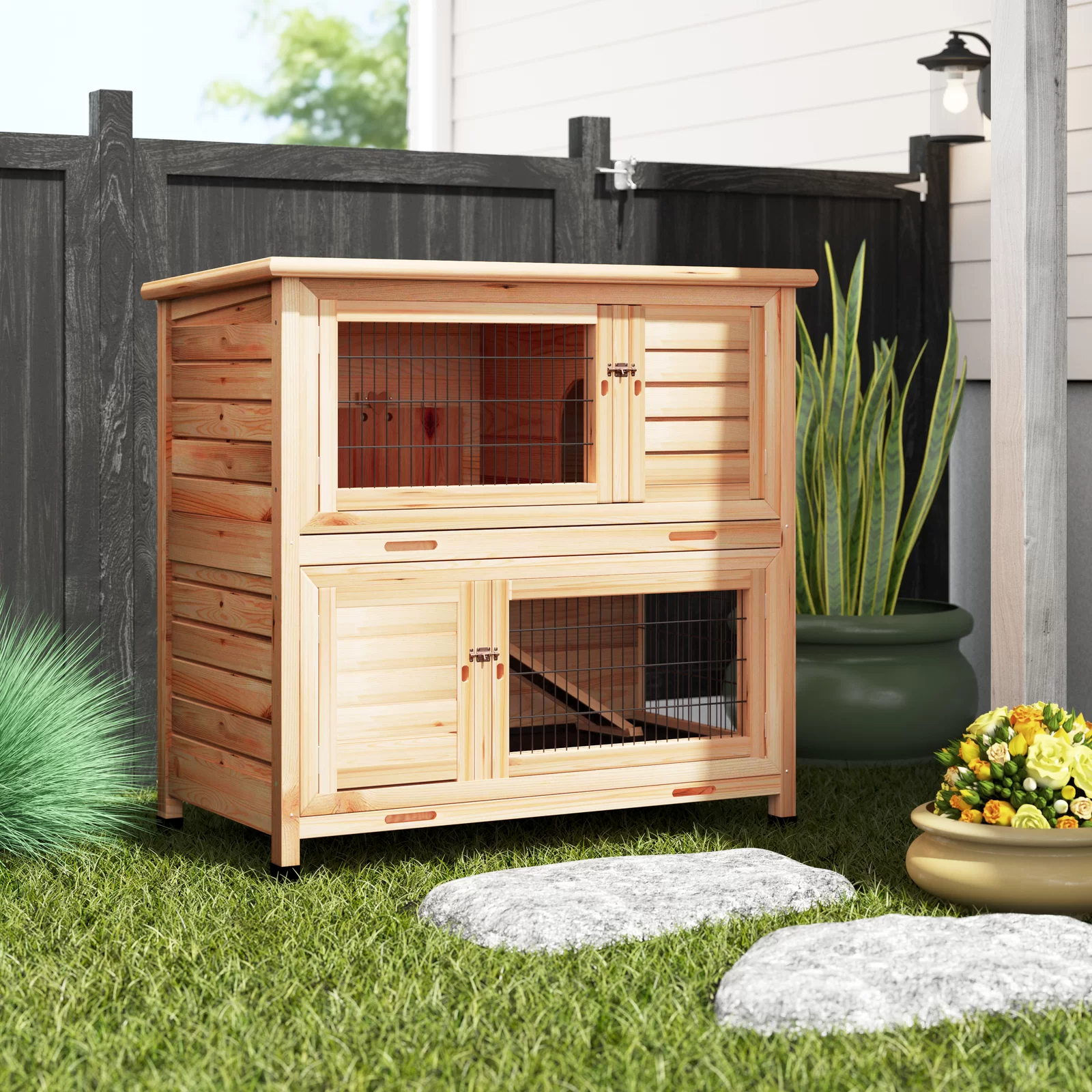 【Pet】Gatsby Weather Resistant Hutch with Ramp