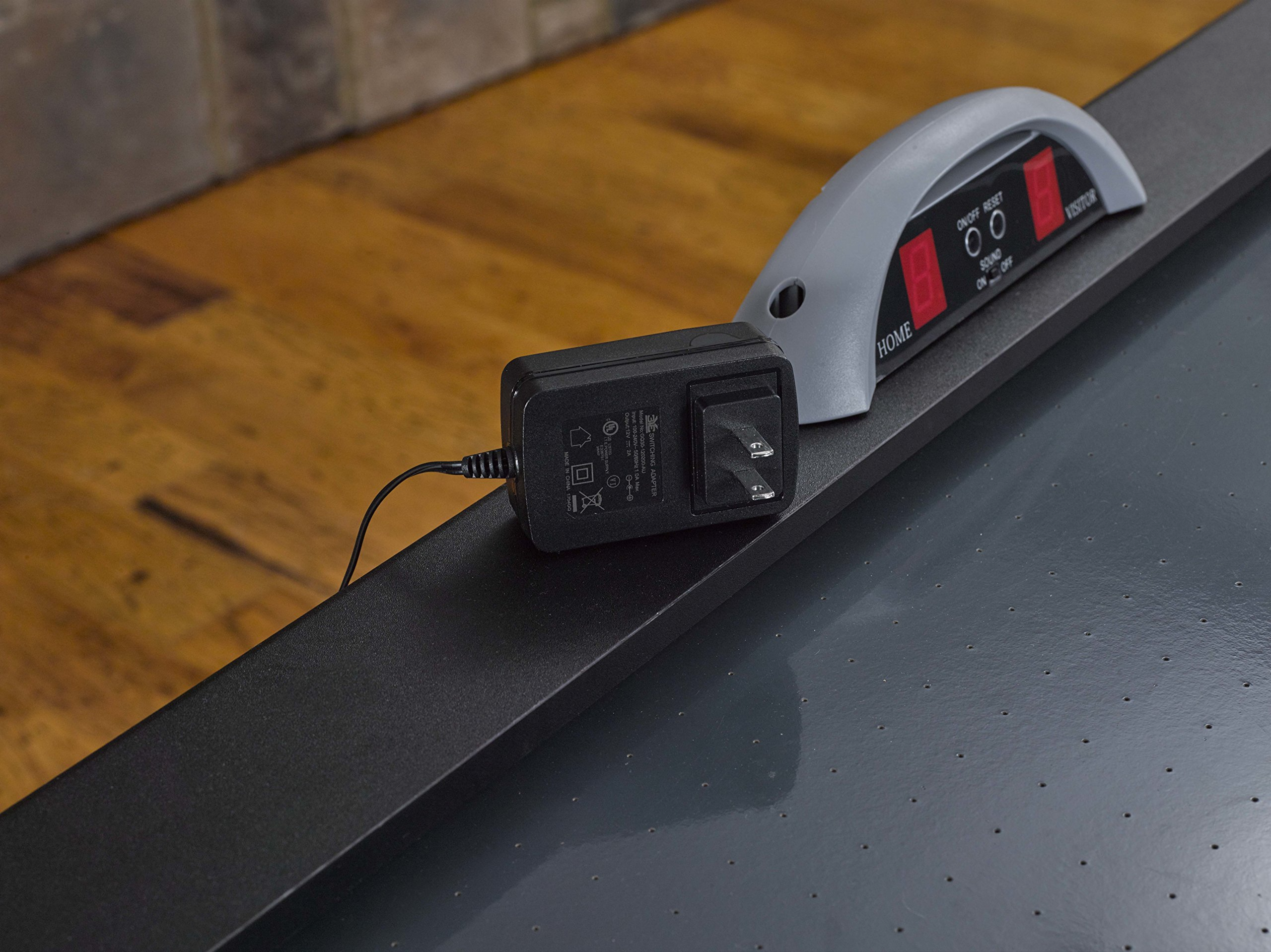 【Sports&Outdoors】Lazer 6' Interactive Air Hockey Table Featuring All-Rail LED Lighting & In-Game Music